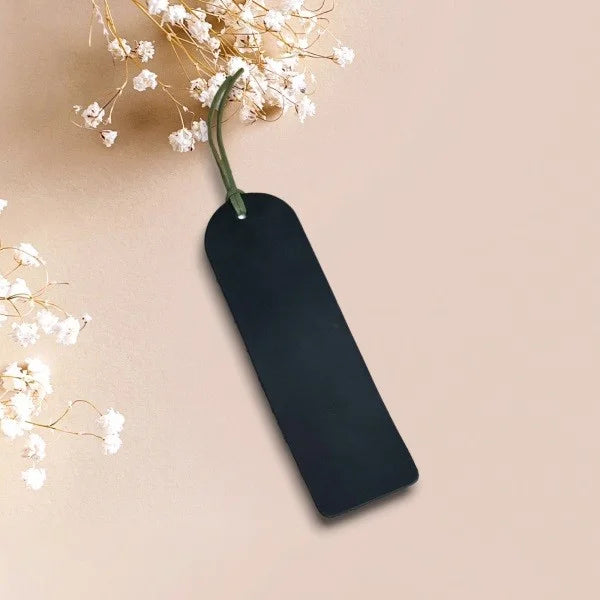 Custom Personalised Bookmark Handmade from Green Leather Engraved Photo, Name, Initial, Quote. Gift on Birthday, Christmas and Anniversary