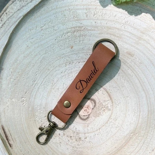 Fuck the Patriarchy Keychain Personalized Leather Keychain Engraved Keychain Custom Leather Key Fob