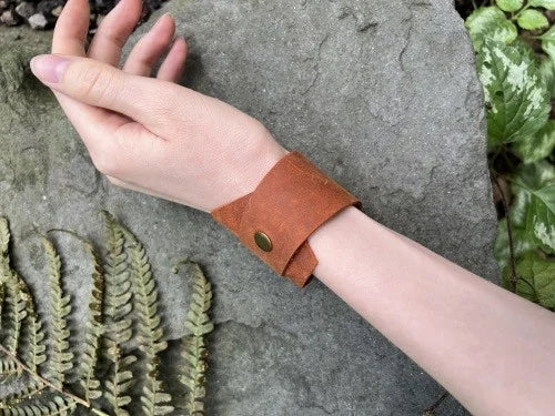 Bracelets for Women Custom Handmade Women’s Genuine Light Brown Leather Bracelets