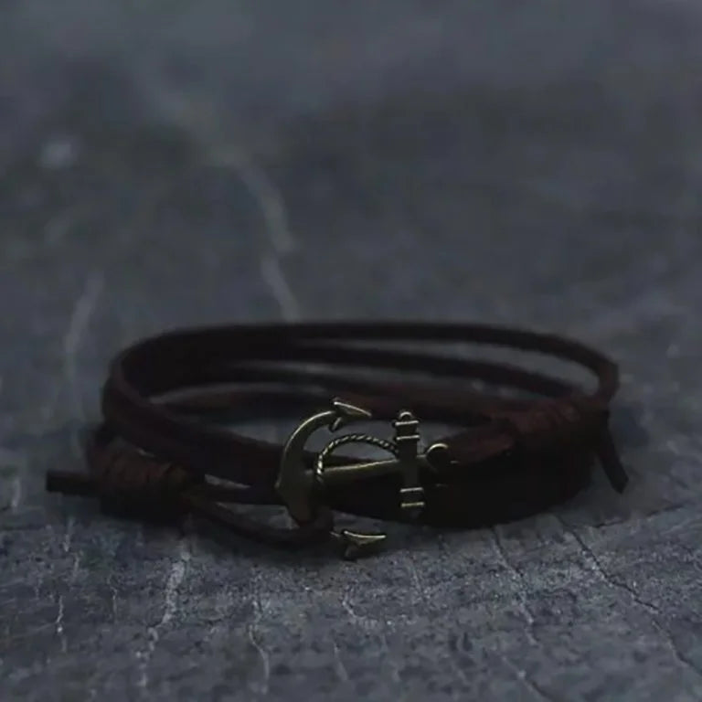 Anchor Bracelets Vintage bracelet with an anchor Brown 13.50