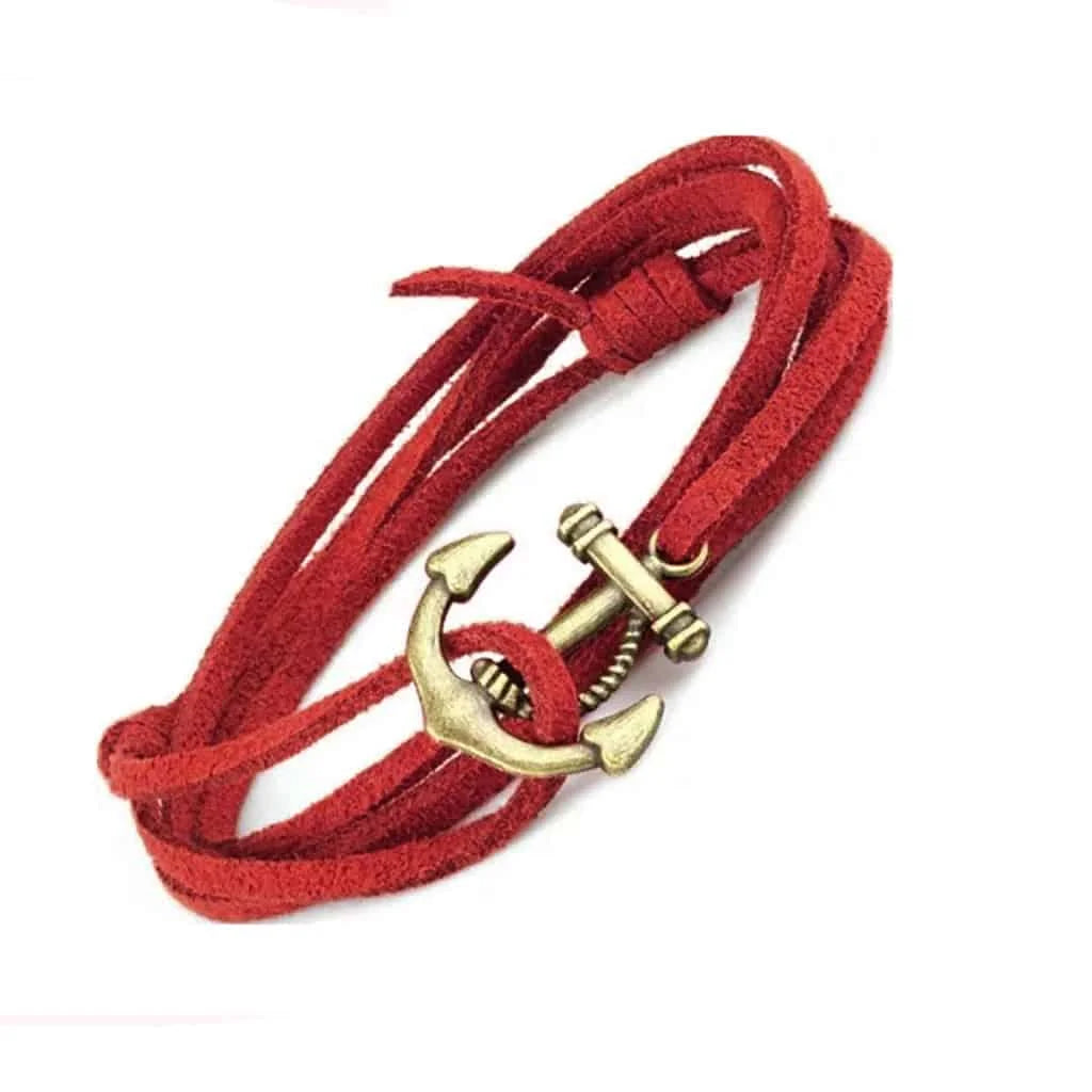 Anchor Bracelets Vintage bracelet with an anchor Red