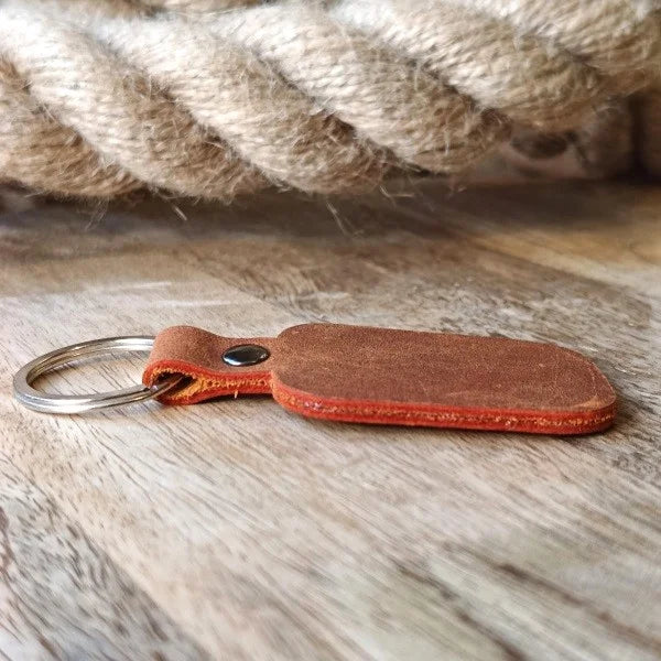 Custom Made Personalised Keychain Leather Mens Key Ring Engraved Name Monogram Initials Logo Key Chain for Man Handmade Keys Holder