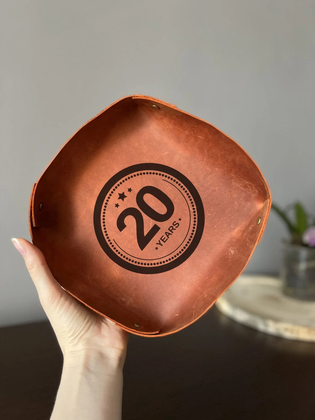 Leather Trinket Dish. Personalized Catch All Tray. Custom Dice Tray. Jewelry Tray. Vanity Tray. Ring Tray. Valet Tray