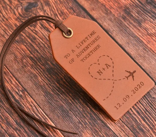 Leather Luggage Tag Personalized Luggage Tag Custom Luggage Tag Monogram Luggage Tag Travel Gift Wedding Gifts