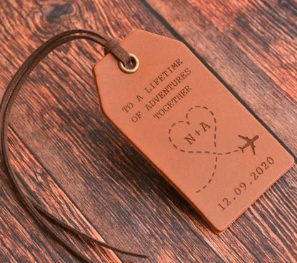 Leather Luggage Tag Personalized Luggage Tag Custom Luggage Tag Monogram Luggage Tag Travel Gift Wedding Gifts