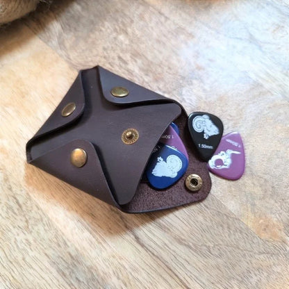 Etui à médiator de guitare personnalisé Etui à médiator de guitare personnalisé en cuir avec gravure d’initiales, de logo, d’image ou de texte