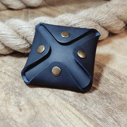 Case holder for guitar picks personalized with engraving handmade from genuine leather with logo, name, and initials Gift for guitarist and bassist