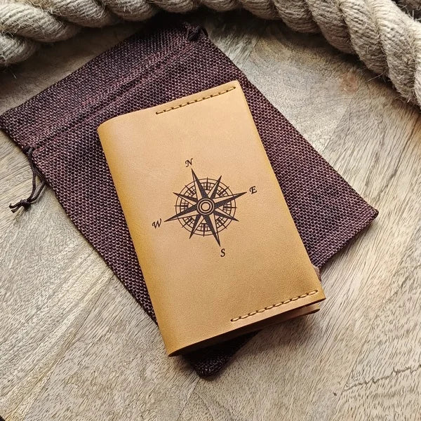 Pochette de passeport en cuir jaune Porte-passeport fait à la main et personnalisé Étui pour passeport sur mesure avec gravure du nom, des initiales