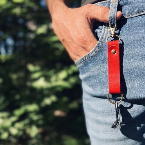 Fuck the Patriarchy Keychain Personalized Red Leather Keychain Engraved Keychain Custom Leather Key Fob Gifts for Feminists
