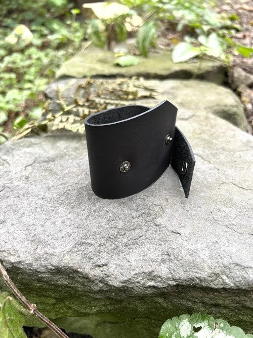 Custom Handmade Men’s Genuine Black Leather Bracelets