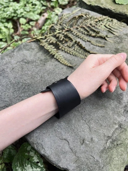 Bracelets for Women. Custom Handmade Women’s Black Leather Bracelet