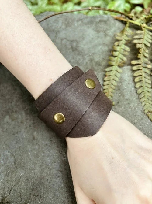 Bracelets for Women Custom Handmade Women’s Genuine Brown Leather Bracelets