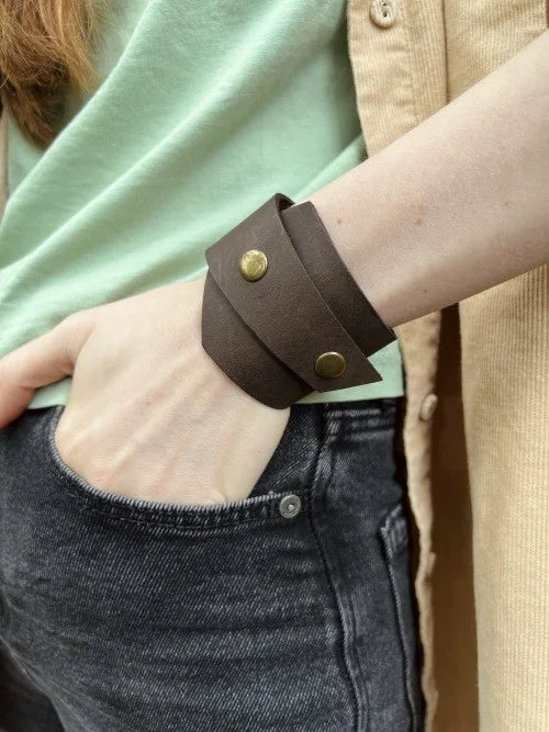 Bracelets for Women Custom Handmade Women’s Genuine Brown Leather Bracelets