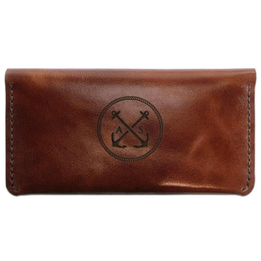 Portefeuille minimaliste en cuir fait main : trois compartiments pour les cartes, un pour les billets et une pochette pour la monnaie