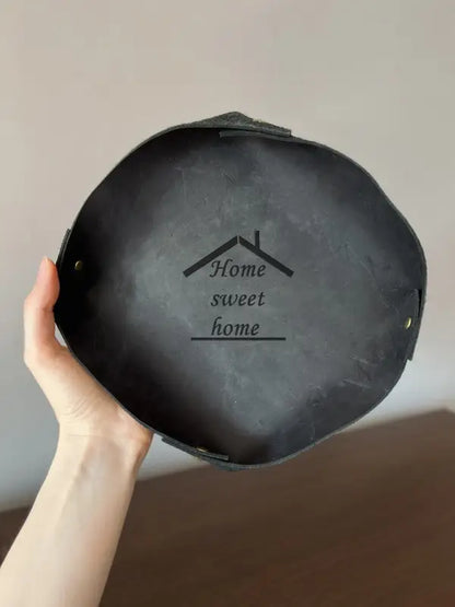 Black Leather Catch All Tray. Dice Tray. Jewelry Tray. Vanity Tray. Ring Tray. Valet Tray. DND Dice Tray. EDC Tray. Leather Trinket Dish