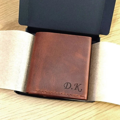 Portefeuille homme avec gravure cuir