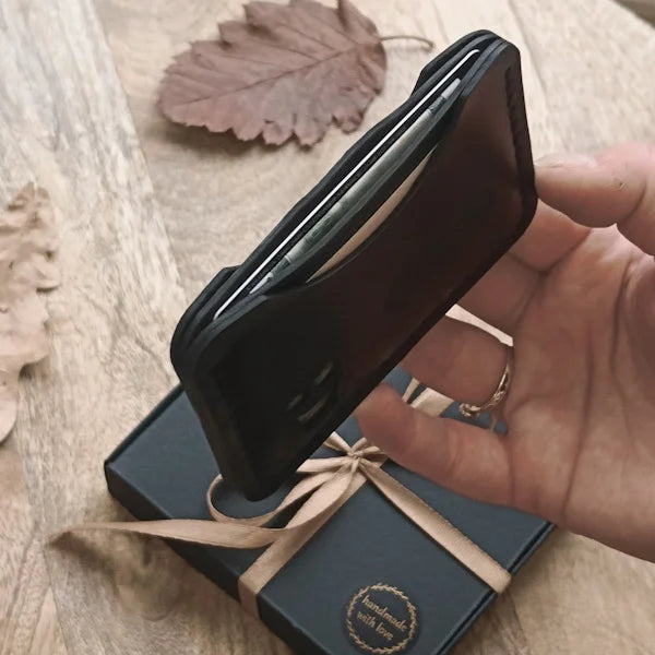 Leather cardholder Bat. Pattern LightBurn laser cutter file