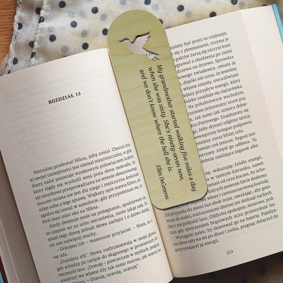 Bookmark for book wooden personalized with name, signature, wishes Gift idea for grandma