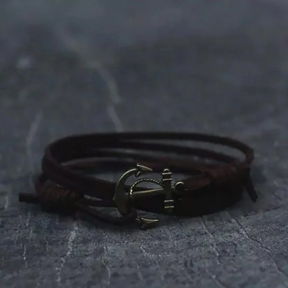 Anchor Bracelets Vintage bracelet with an anchor Brown 13.50