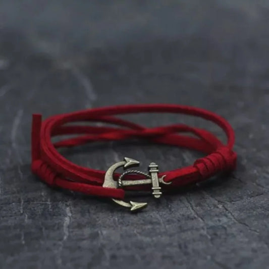 Anchor Bracelets Vintage bracelet with an anchor Red