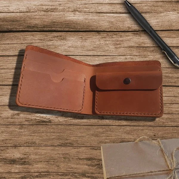 Cadeaux pour les fans de BMW Portefeuille en cuir personnalisé pour homme avec gravure du nom des initiales d’un monogramme d’un texte ou d’une photo